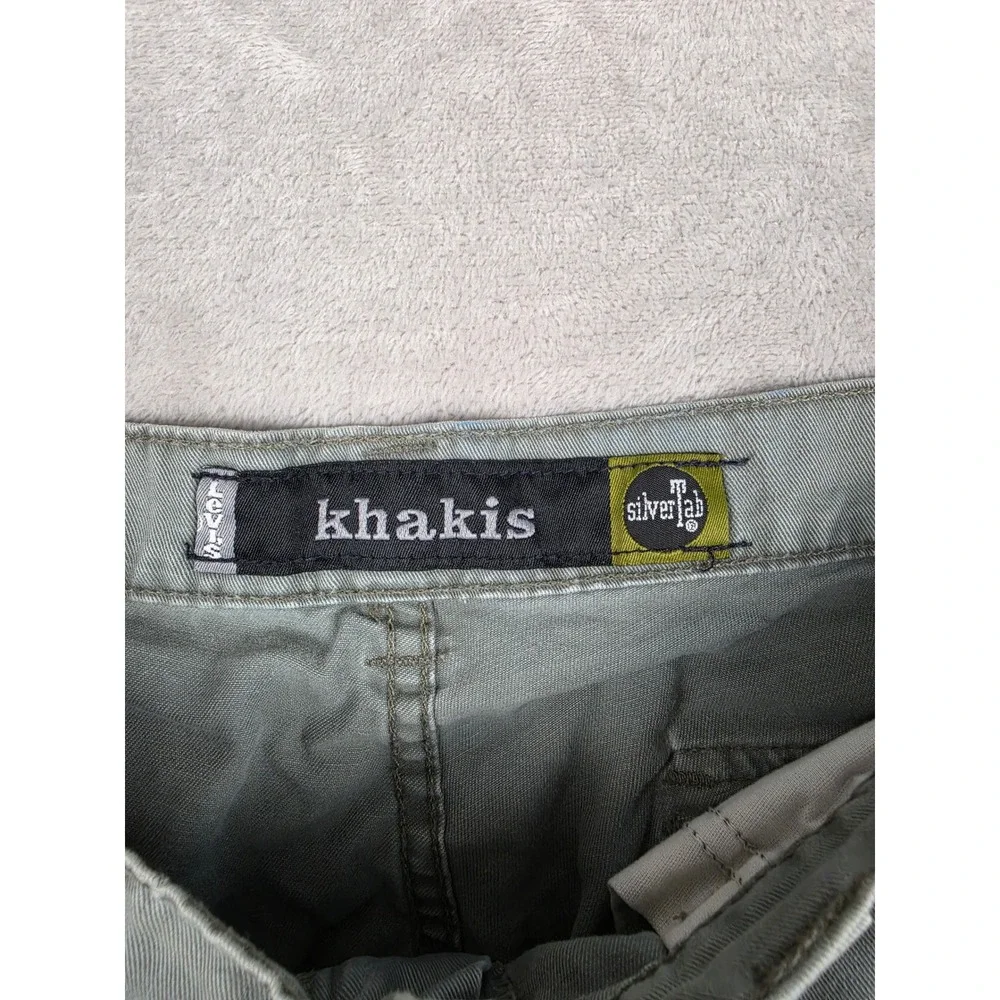 Levi's SilverTab Khakis Cargo Shorts Mens 34 Green Cotton Relaxed Baggy Y2K